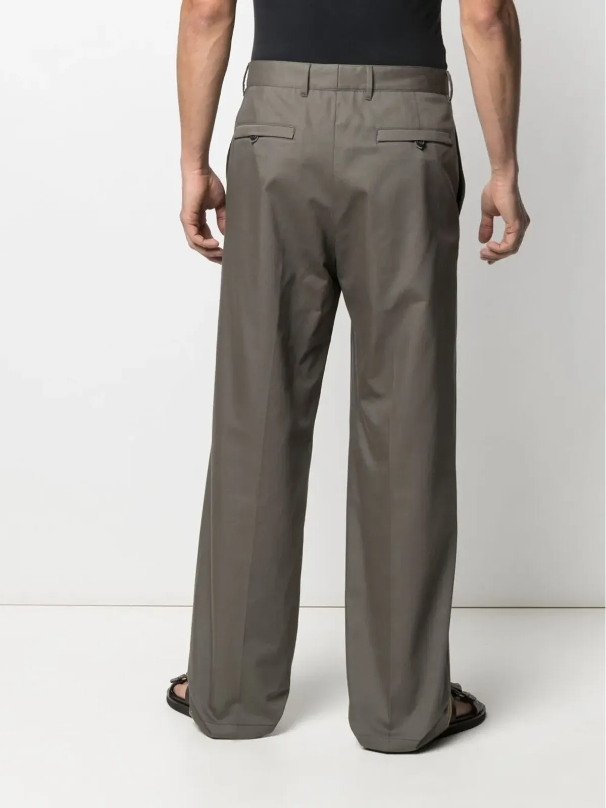 Ferragamo ストレートレッグ テーラードパンツ ブラウン - 画像4