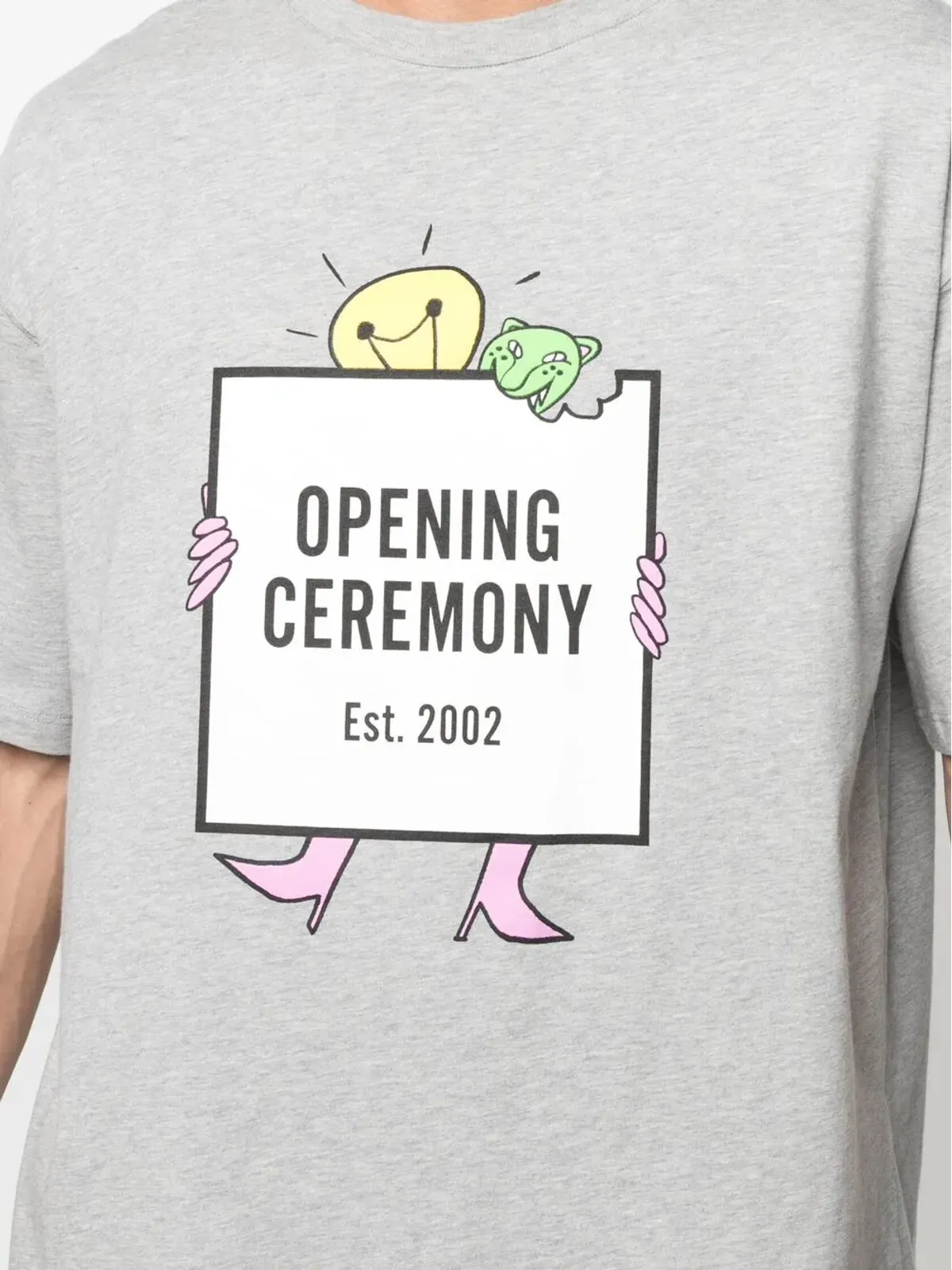 Opening Ceremony ライトバルブ ボックス ロゴ プリント Tシャツ - グレー - 画像5