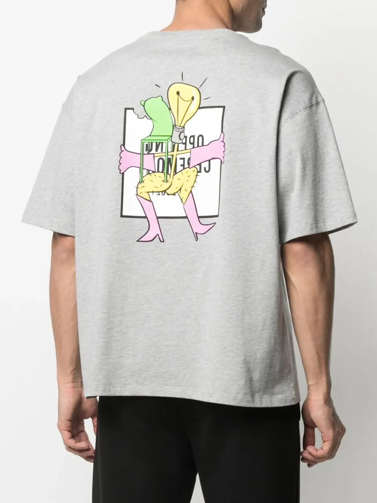 Opening Ceremony ライトバルブ ボックス ロゴ プリント Tシャツ - グレー - 画像4