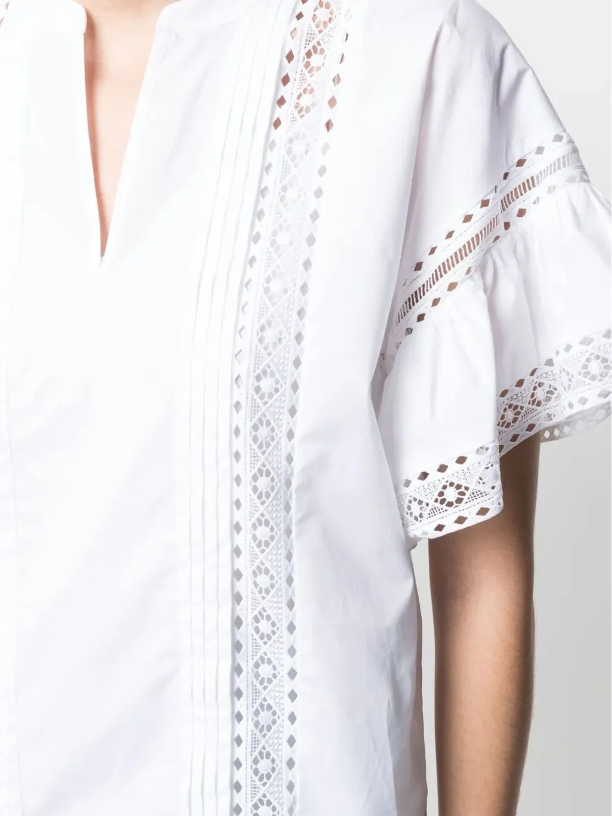 TWINSET ブロderie anglaise フラッター袖 ブラウス - 画像5
