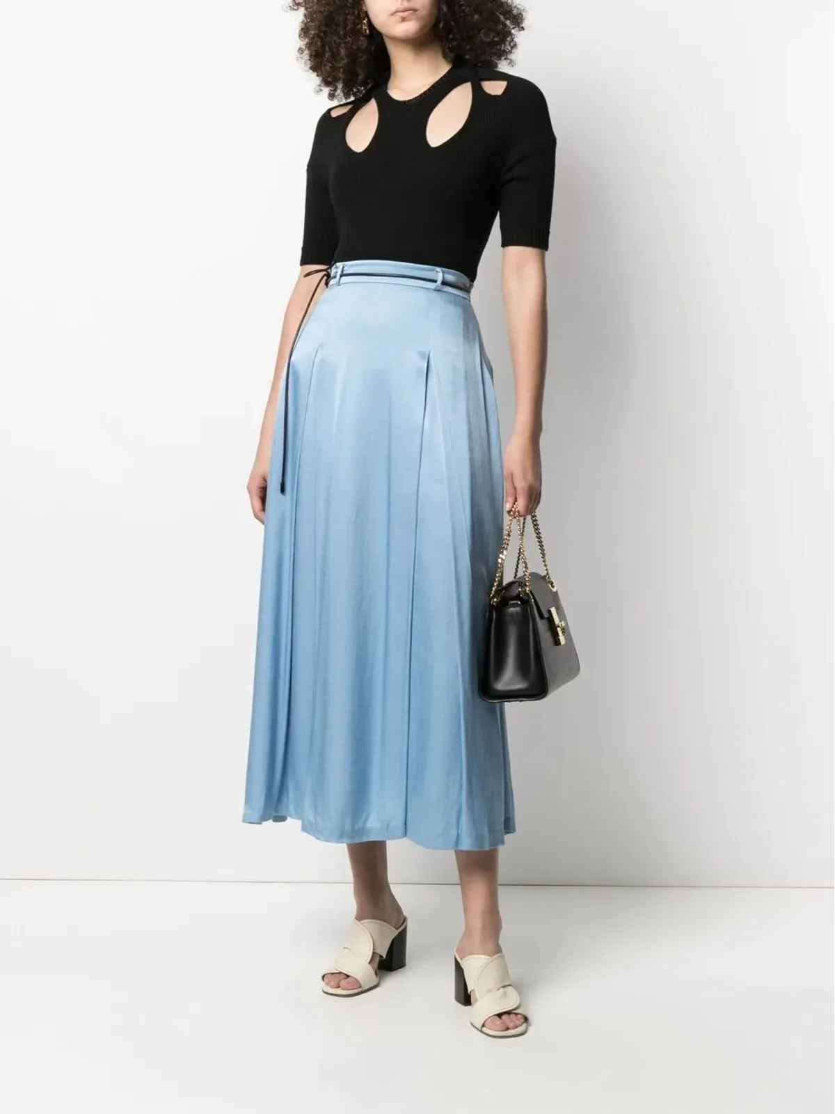 Chloé cut-out knitted top - Black - 画像2