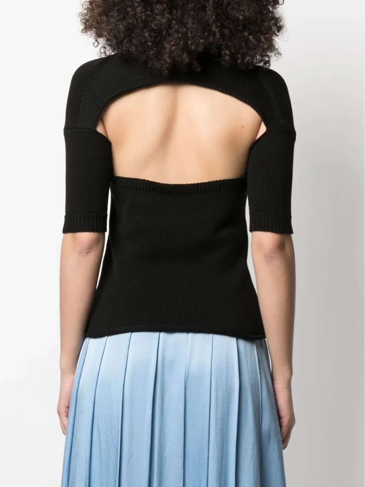 Chloé cut-out knitted top - Black - 画像4