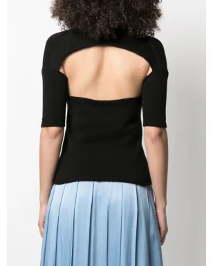 Chloé cut-out knitted top - Black - サムネイル4