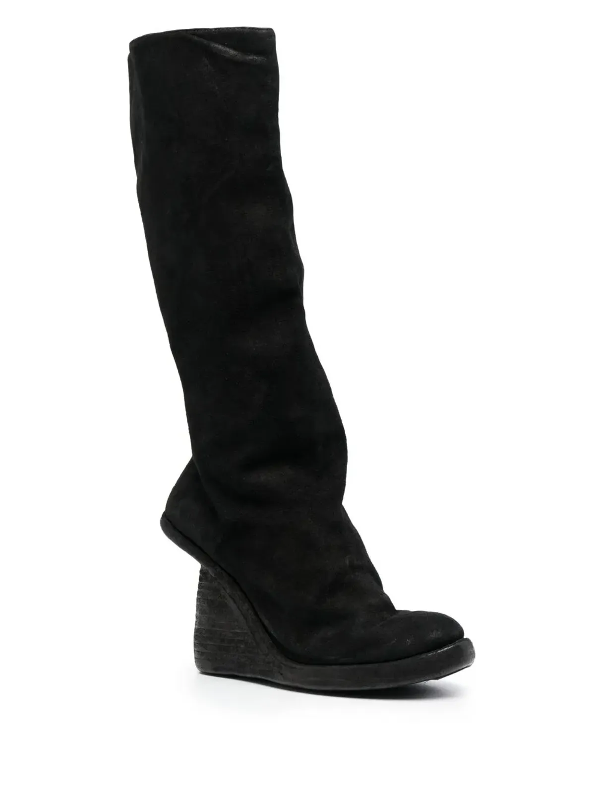 Guidi アシンメトリックヒール ニー ブーツ - 画像2