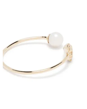 Mizuki 14kt yellow gold diamond heart and pearl ring - サムネイル4