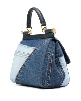 Dolce & Gabbana スモール シチリー パッチワーク デニム トートバッグ - サムネイル3