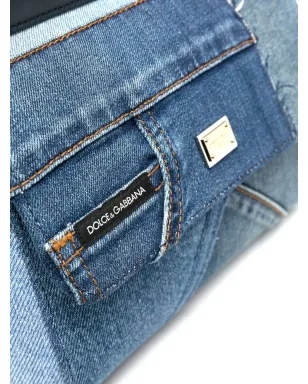 Dolce & Gabbana スモール シチリー パッチワーク デニム トートバッグ - サムネイル4