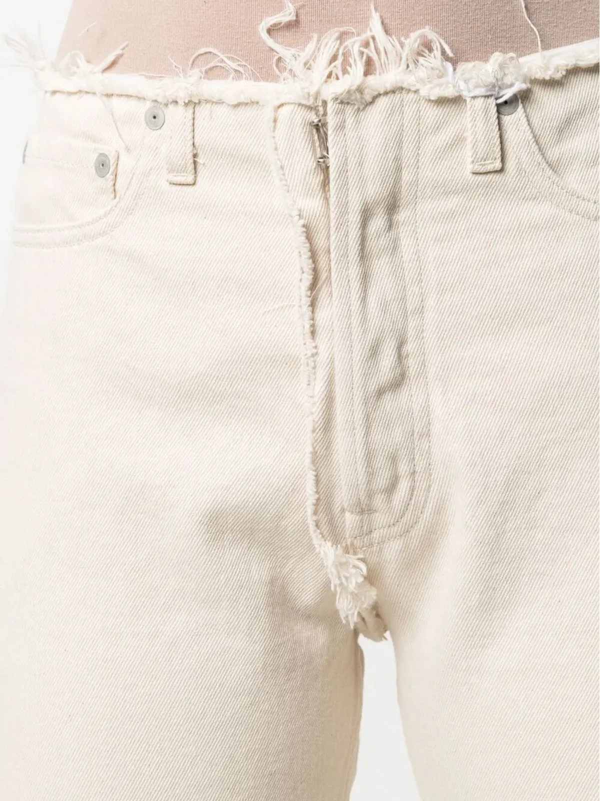 Maison Margiela フリンジ加工ストレートジーンズ - 画像5