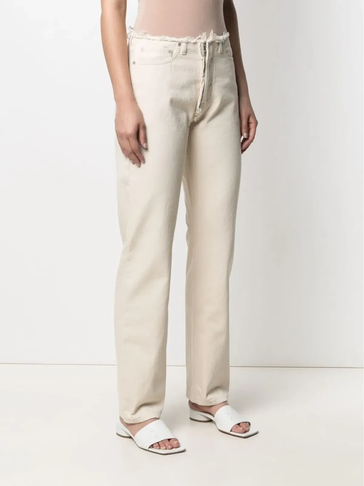 Maison Margiela フリンジ加工ストレートジーンズ - 画像3