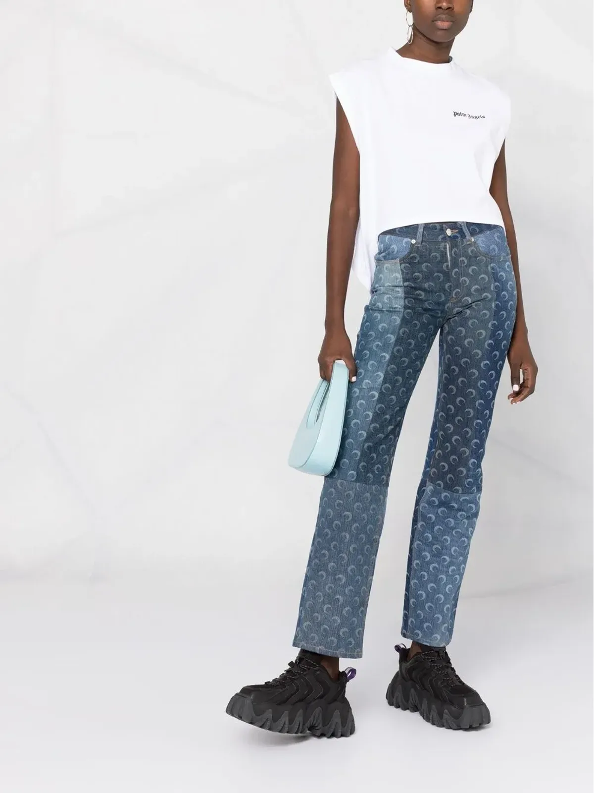 Palm Angels ロゴプリント・カットアウト・タンクトップ - White - 画像2