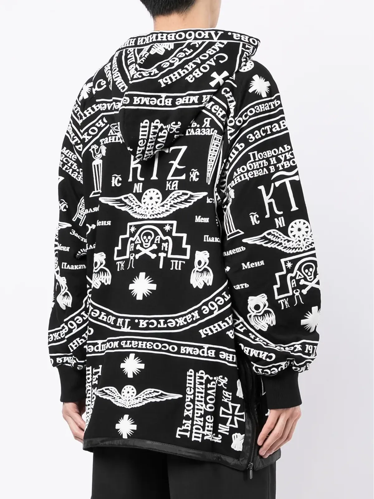 KTZ チャーチプリント サイドジップ フーディ - 画像5
