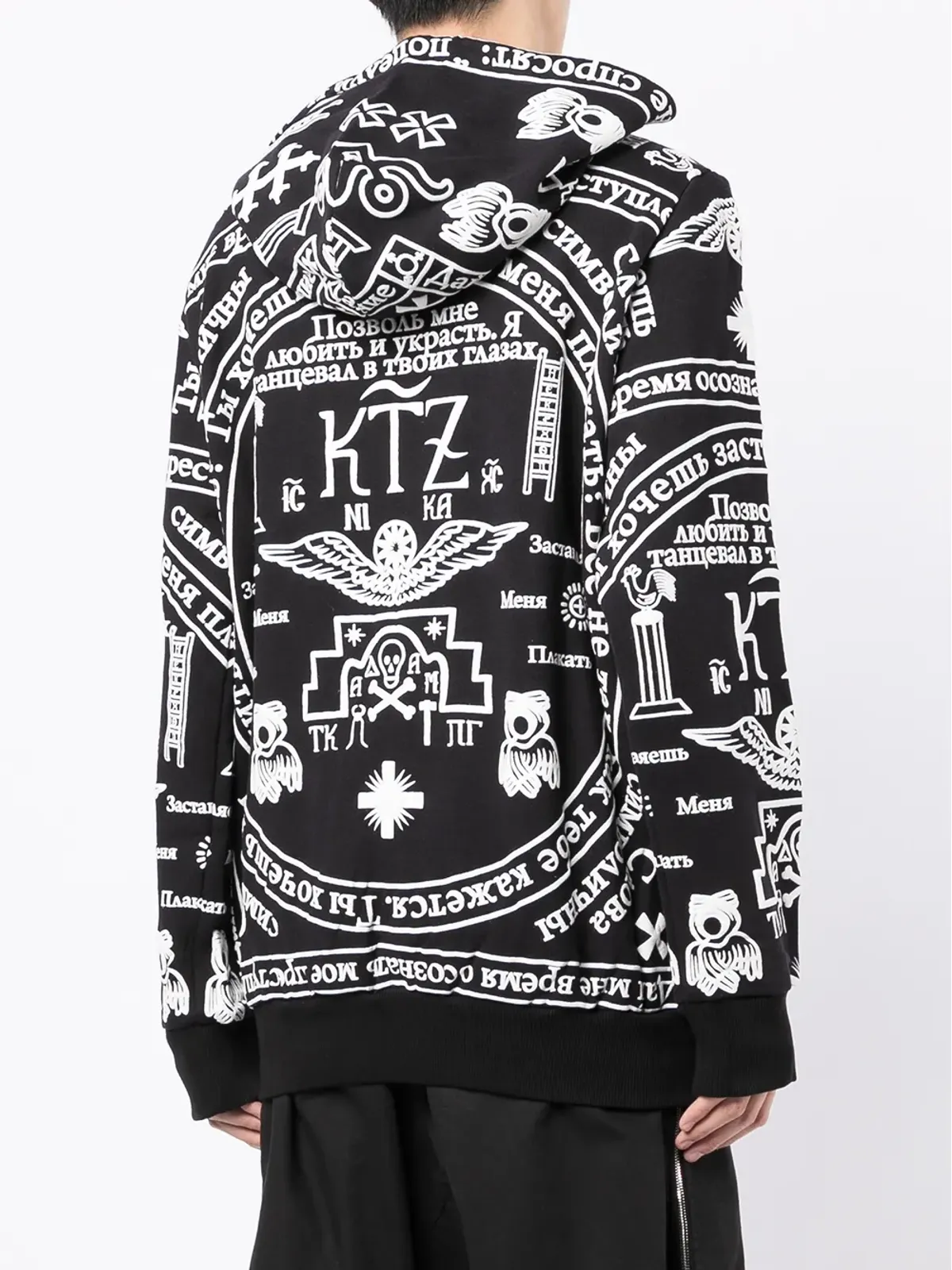 KTZ オーバーサイズ チャーチプリント パーカー - 画像5