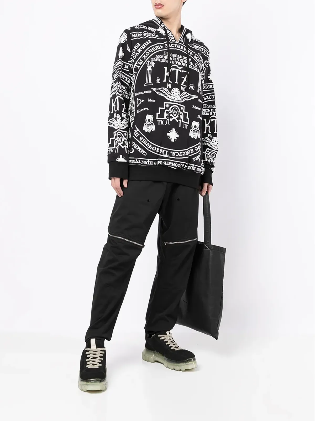 KTZ オーバーサイズ チャーチプリント パーカー - 画像2
