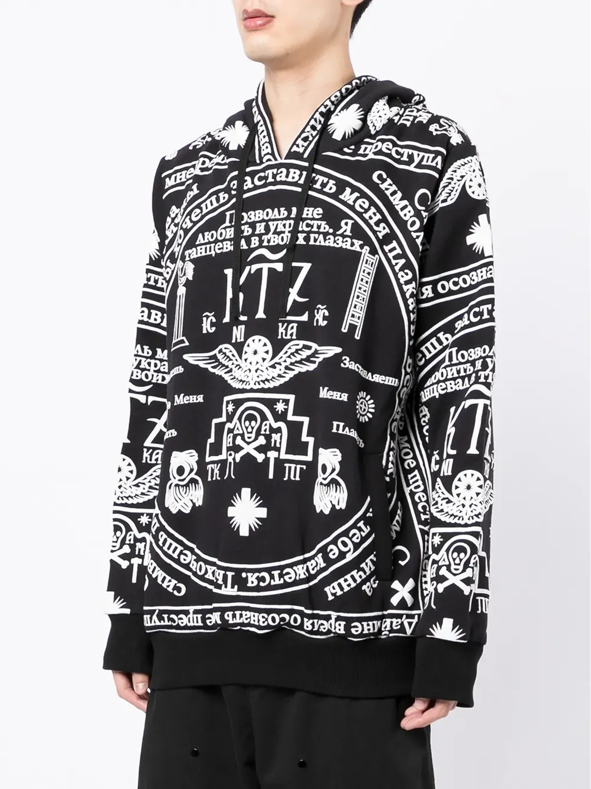 KTZ オーバーサイズ チャーチプリント パーカー - 画像4