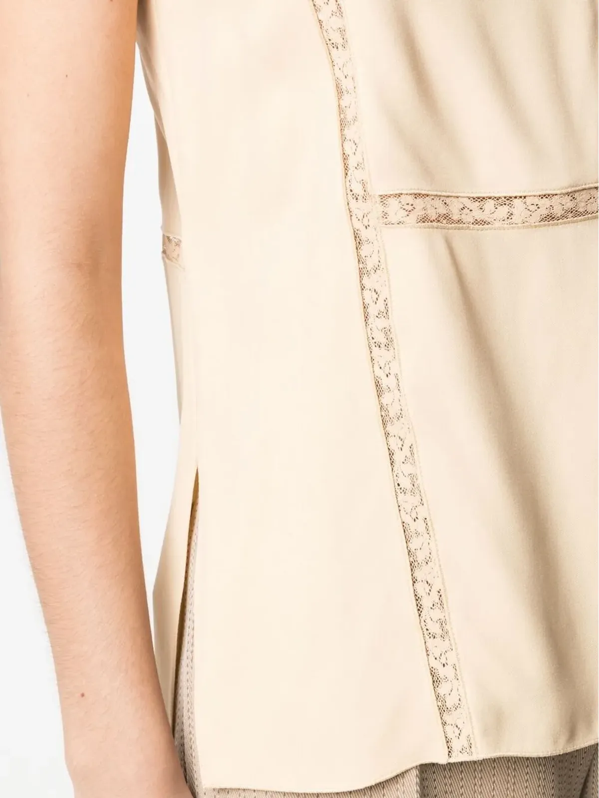 Chloé レーストリム ハイローキャミソール - 画像5