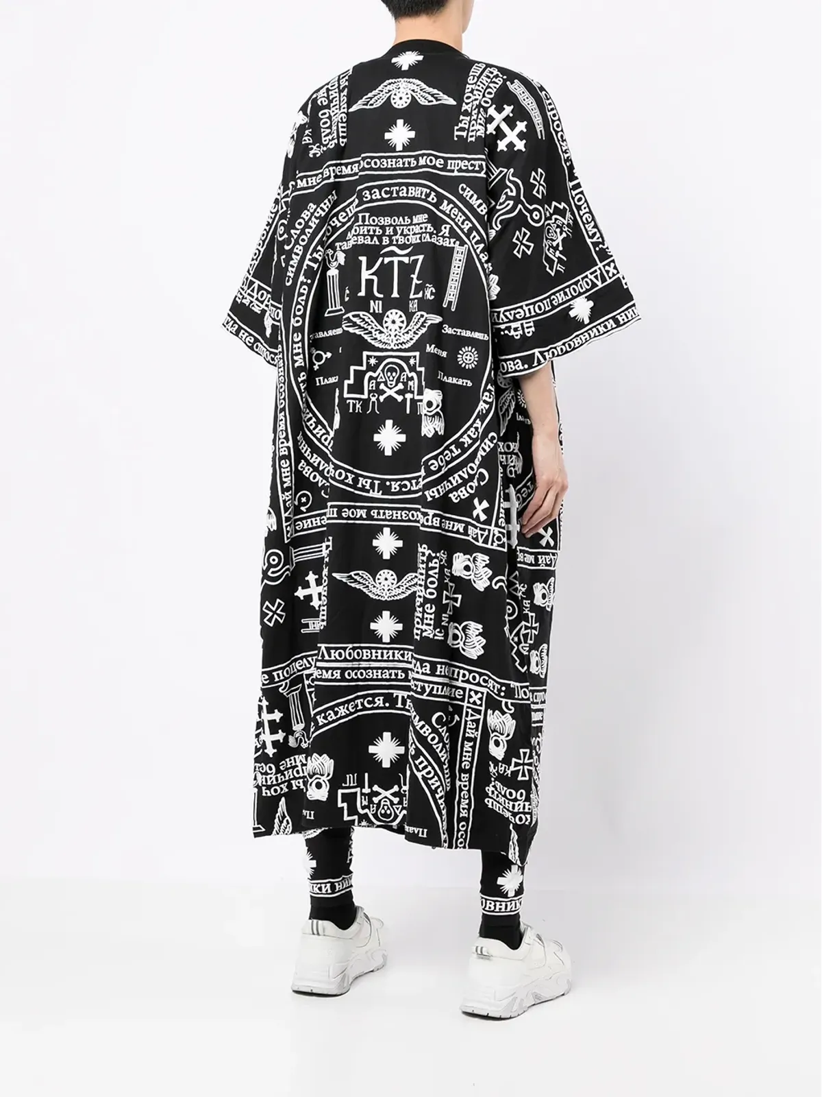 KTZ チャーチプリントジップ付きカフタン - 画像5
