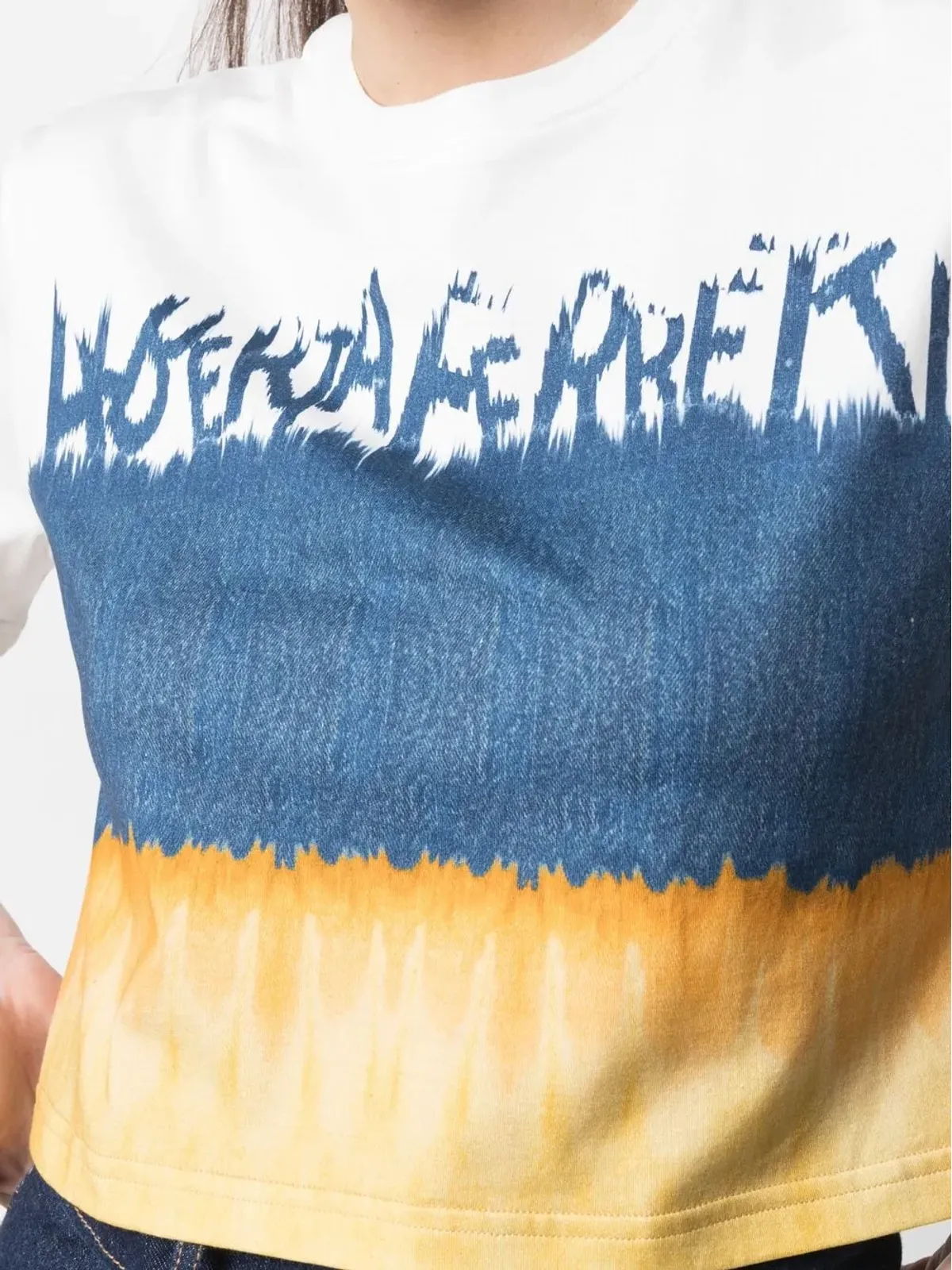 Alberta Ferretti タイダイ柄コットンTシャツ - ブルー - 画像5