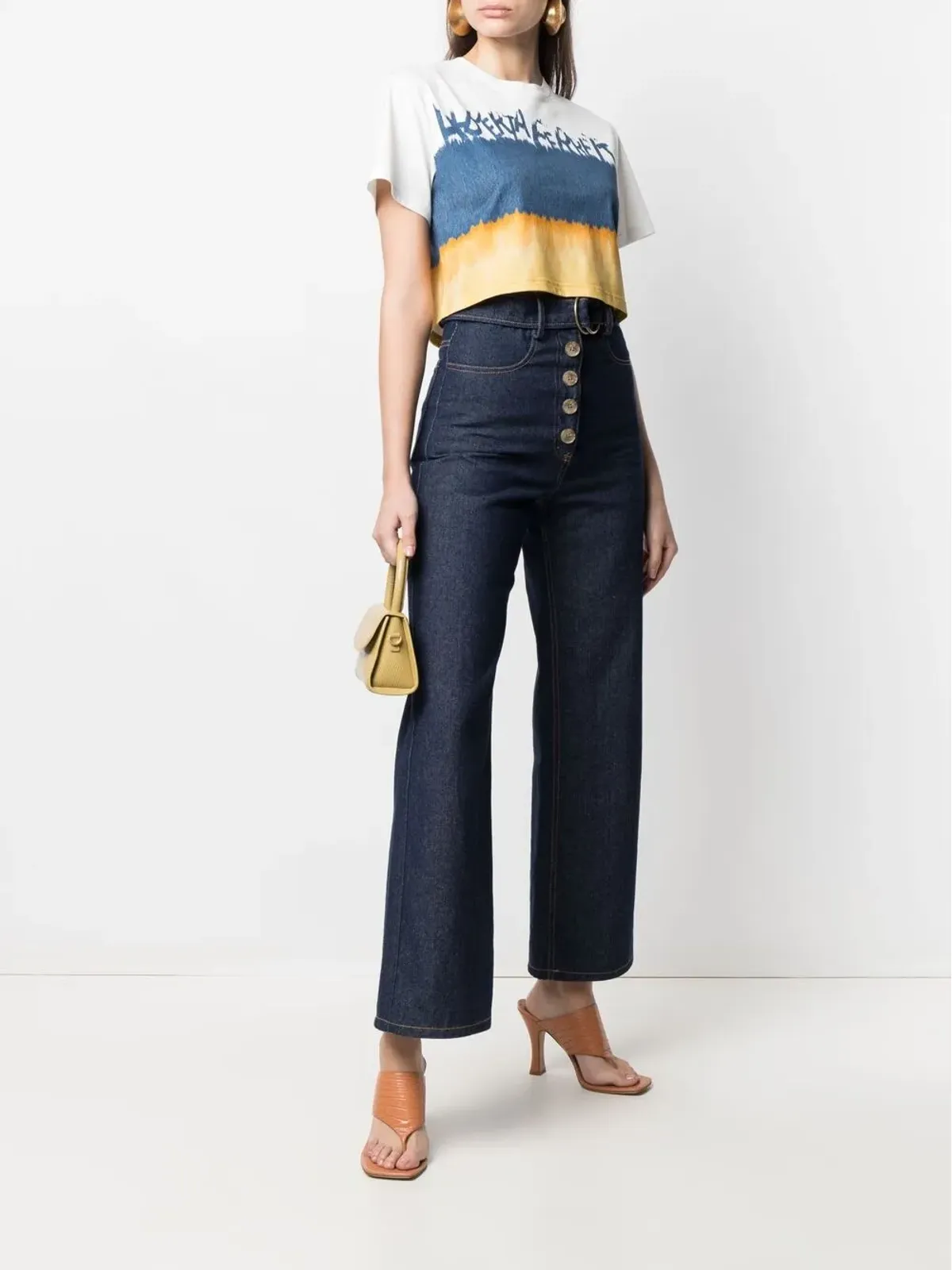 Alberta Ferretti タイダイ柄コットンTシャツ - ブルー - 画像2