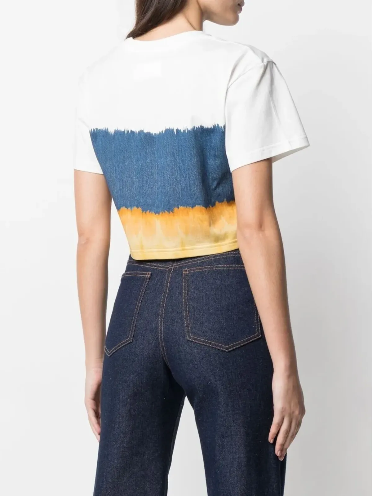 Alberta Ferretti タイダイ柄コットンTシャツ - ブルー - 画像4