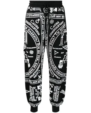 KTZ チャーチプリント ジョギングパンツ - ブラック - サムネイル1