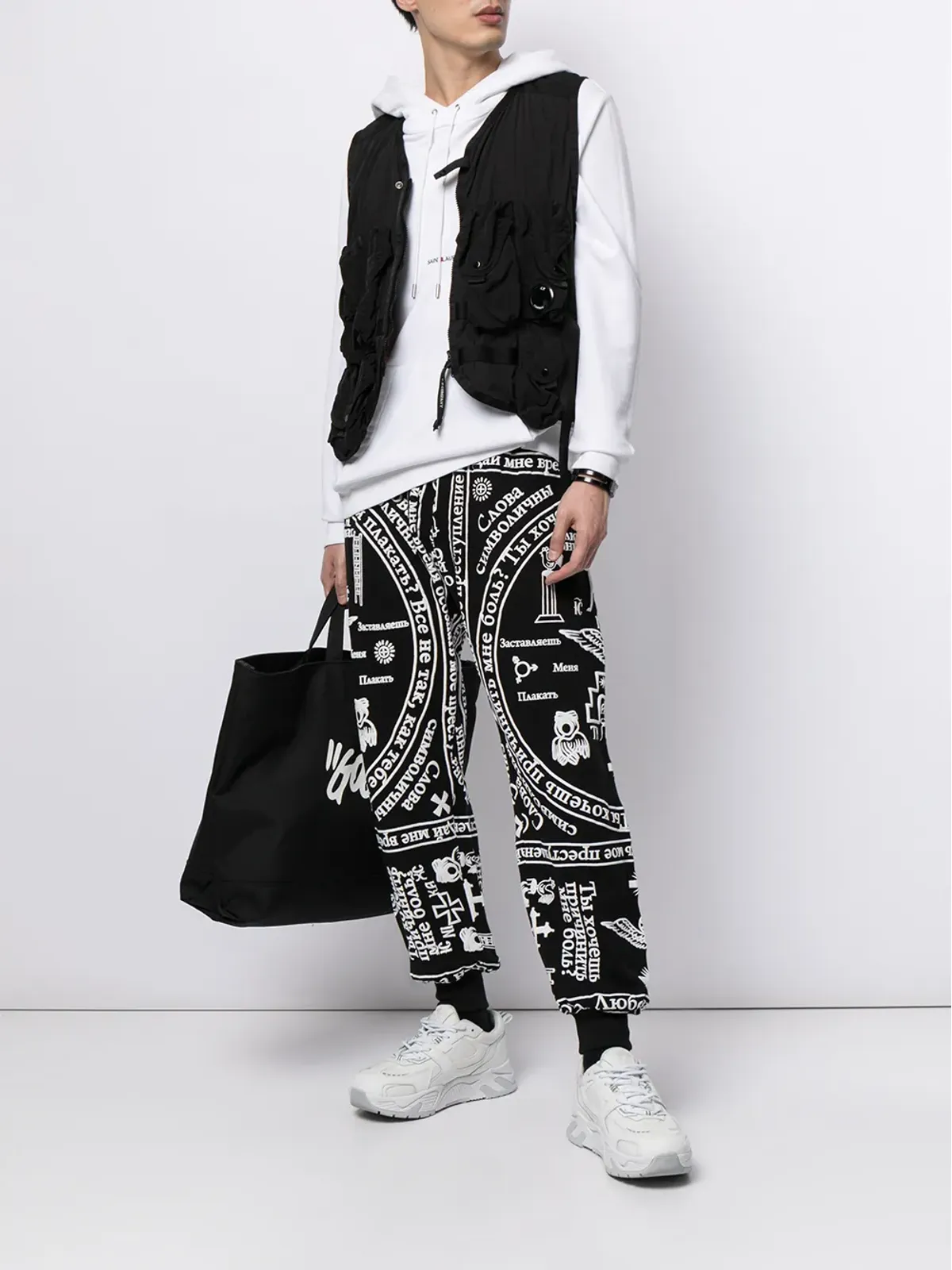 KTZ チャーチプリント ジョギングパンツ - ブラック - 画像2