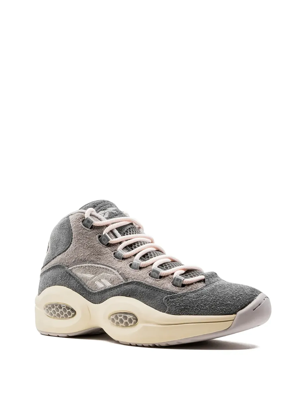 Reebok Question Mid グレー スエード スニーカー - 画像2