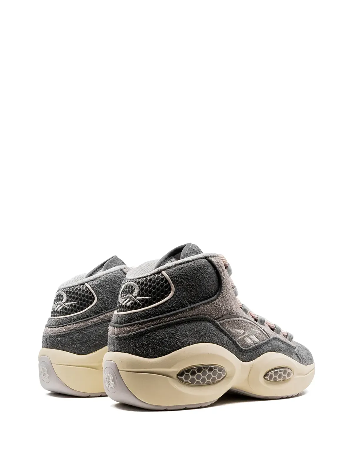 Reebok Question Mid グレー スエード スニーカー - 画像3