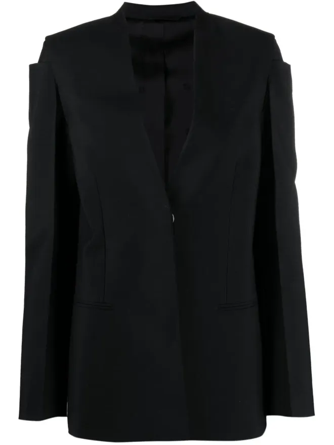 Givenchy Givenchy ノーカラー・シングルブレストジャケット - ブラックの商品画像