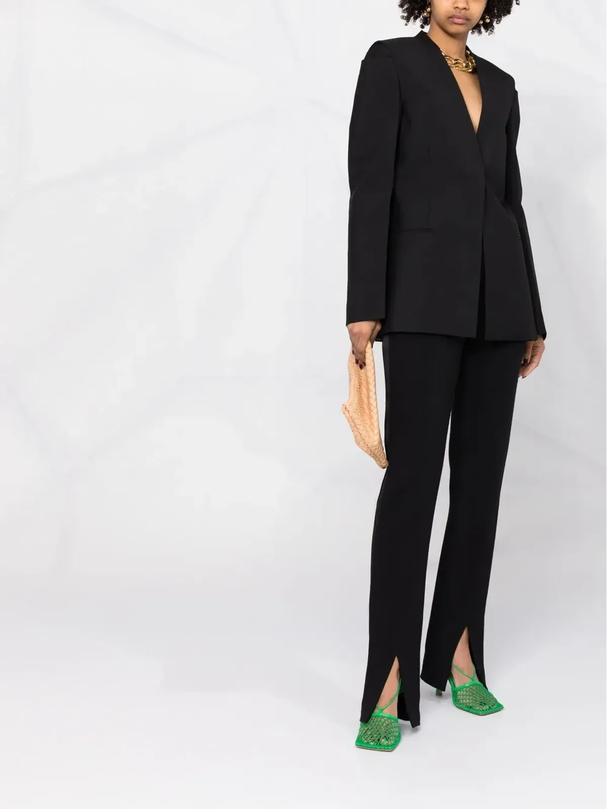 Givenchy ノーカラー・シングルブレストジャケット - ブラック - 画像2