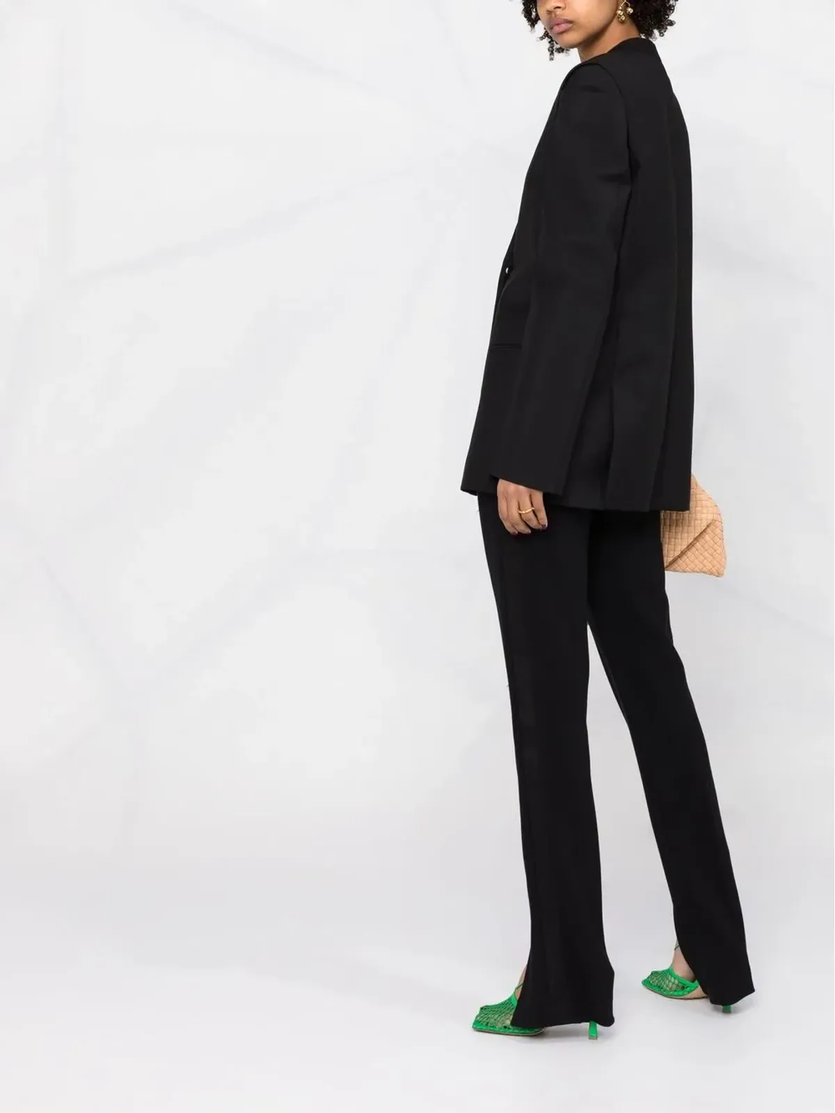 Givenchy ノーカラー・シングルブレストジャケット - ブラック - 画像4