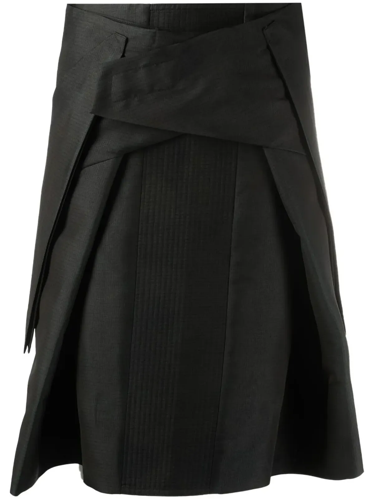 Rick Owens パネルドAラインミディスカート - 画像1