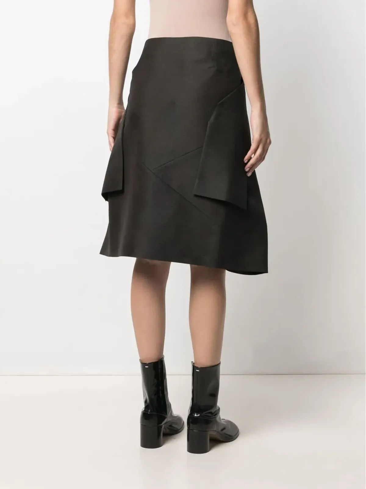 Rick Owens パネルドAラインミディスカート - 画像4