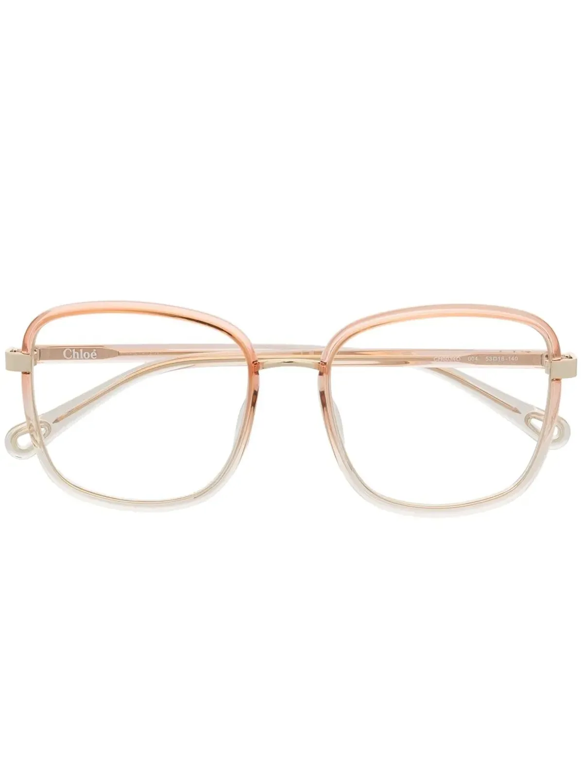 Chloé Eyewear オーバーサイズ透明感フレーム眼鏡 - オレンジ - 画像1