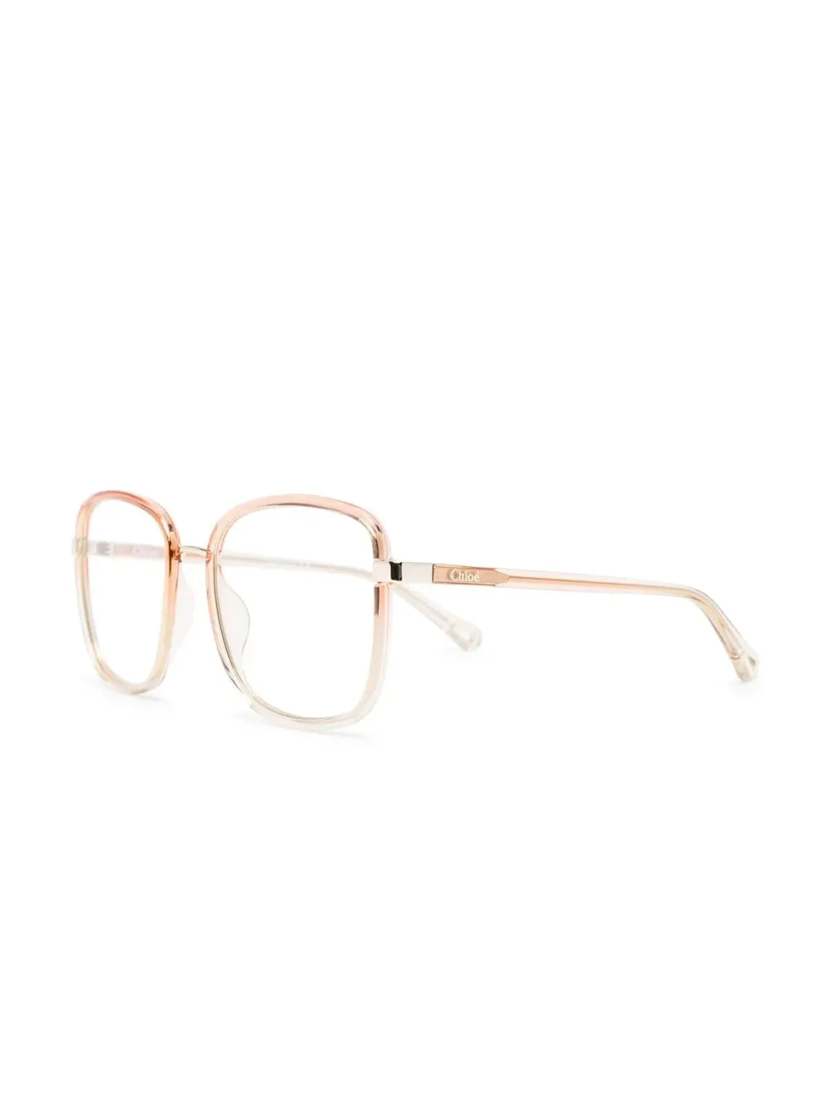 Chloé Eyewear オーバーサイズ透明感フレーム眼鏡 - オレンジ - 画像2