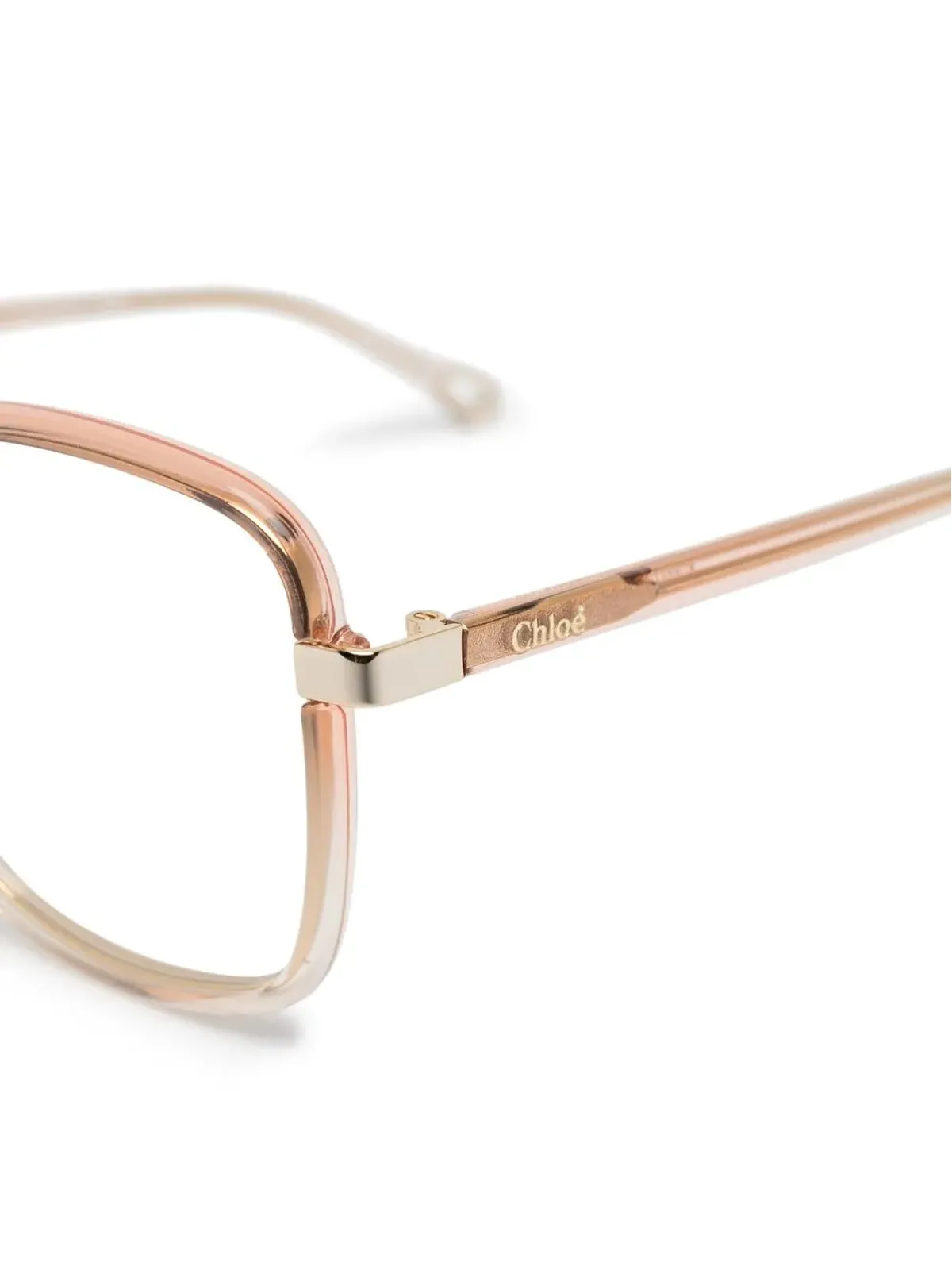 Chloé Eyewear オーバーサイズ透明感フレーム眼鏡 - オレンジ - 画像3