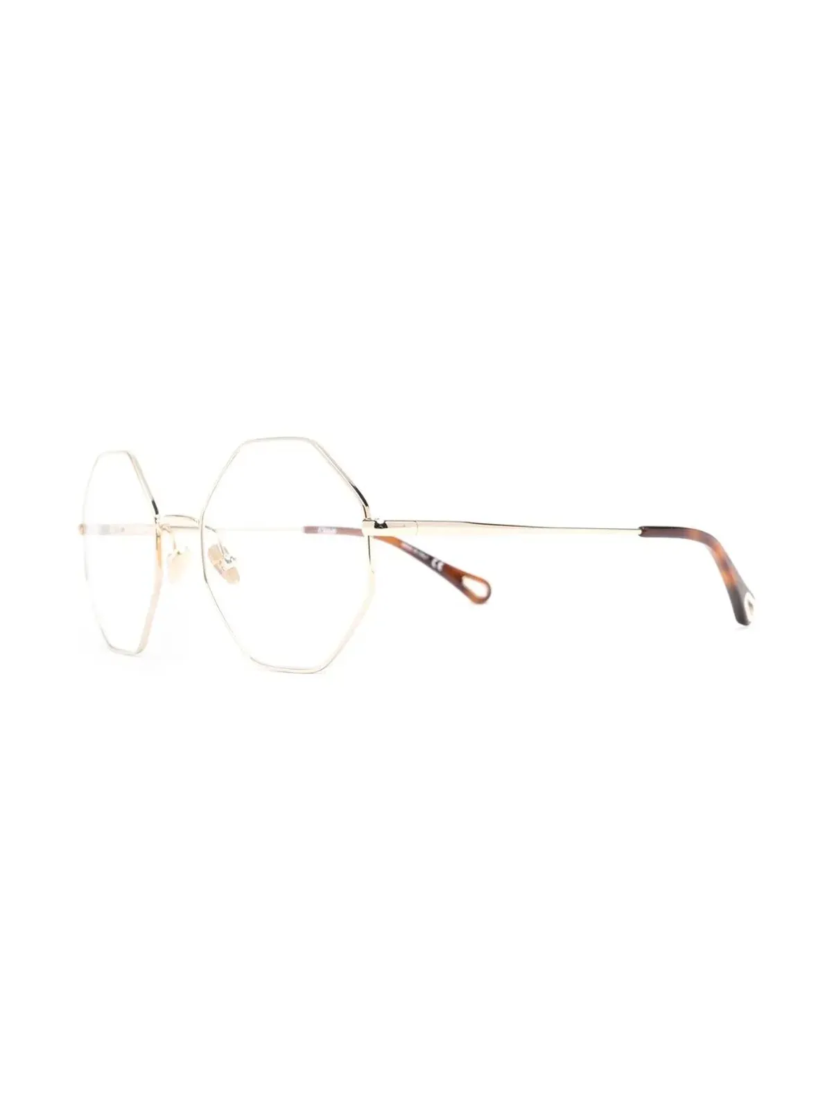 Chloé Eyewear 六角形フレーム眼鏡 - Gold - 画像2