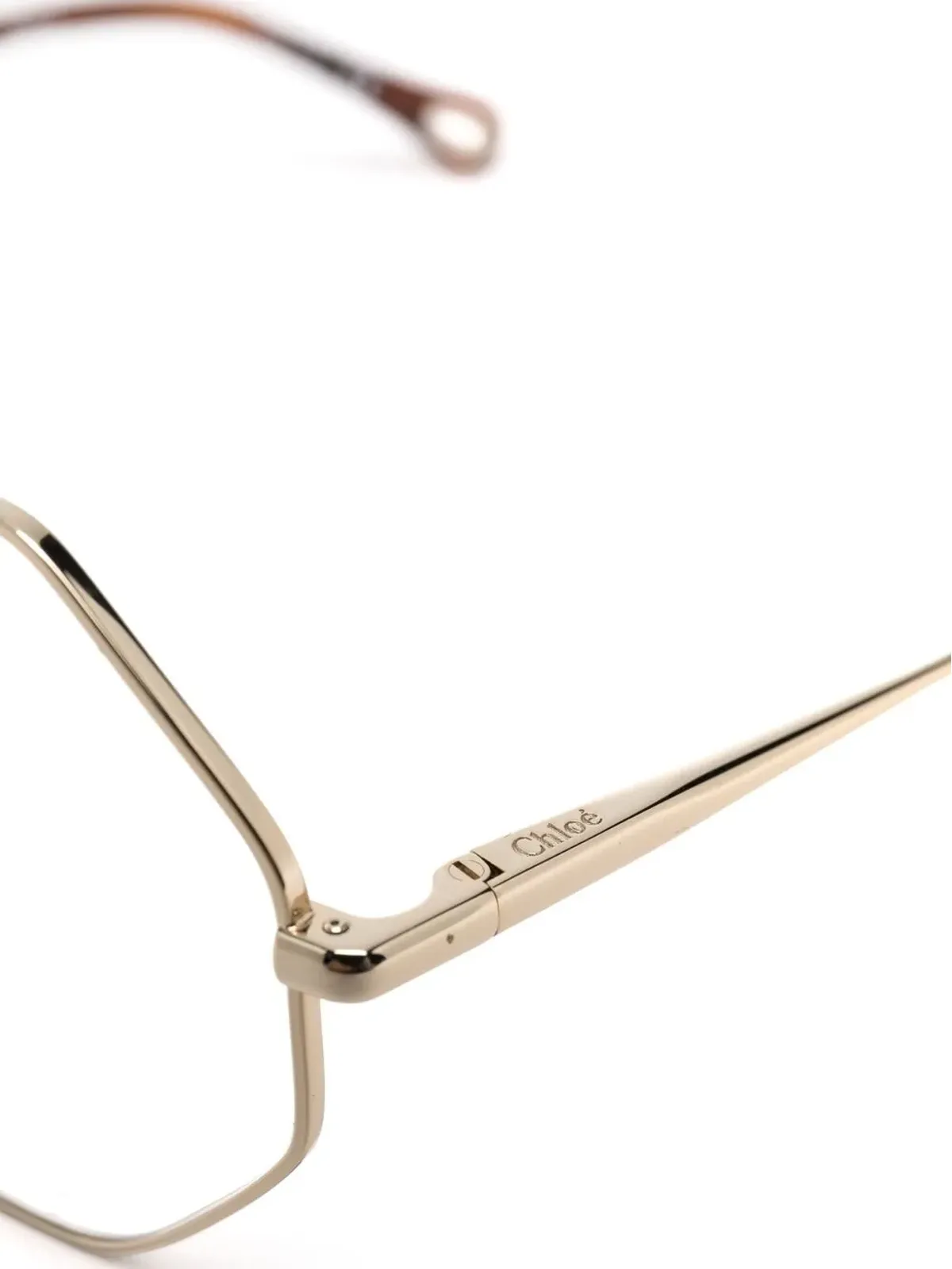 Chloé Eyewear 六角形フレーム眼鏡 - Gold - 画像3