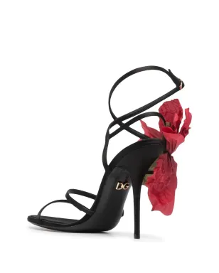 Dolce & Gabbana 花柄アップリケ付きサンダル - サムネイル3