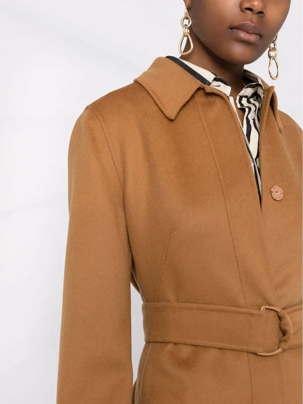 Max Mara ボアリオ ベルト付きコート - 画像3