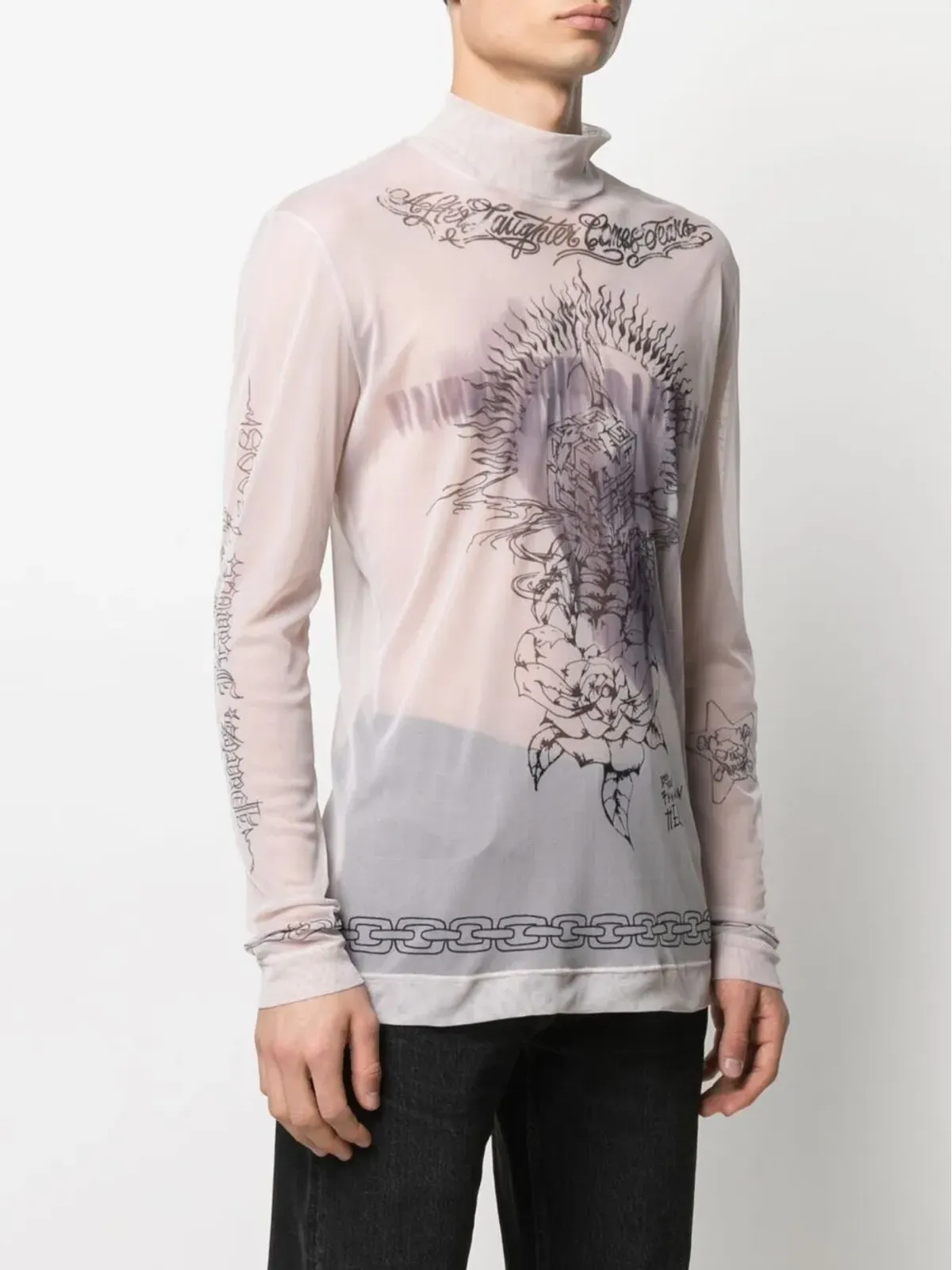 Givenchy グラフィックプリント ハイネック Tシャツ - 画像3