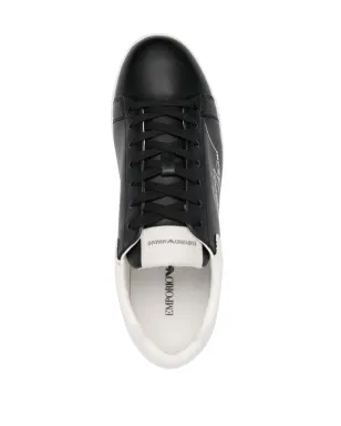 Emporio Armani シグネチャーロゴプリント レザー スニーカー - サムネイル4