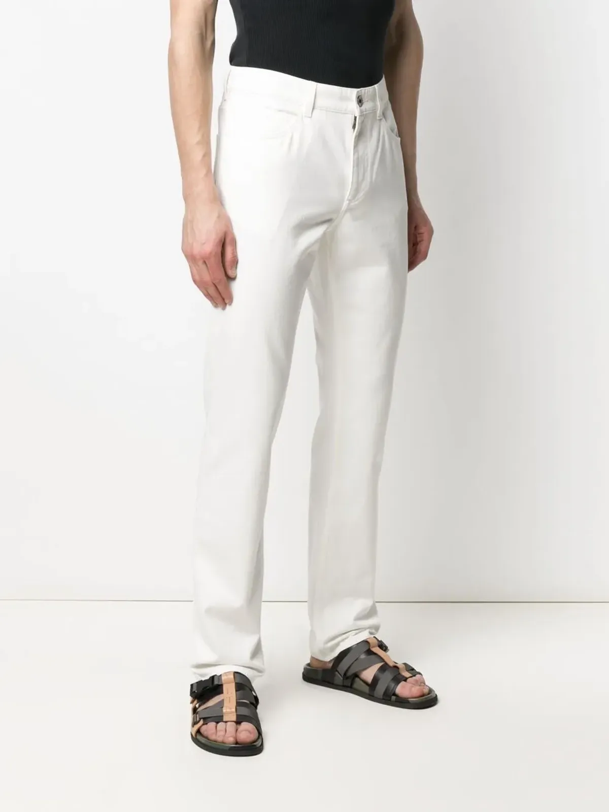 Ferragamo ストレートレッグ ロゴパッチ ジーンズ - 画像3