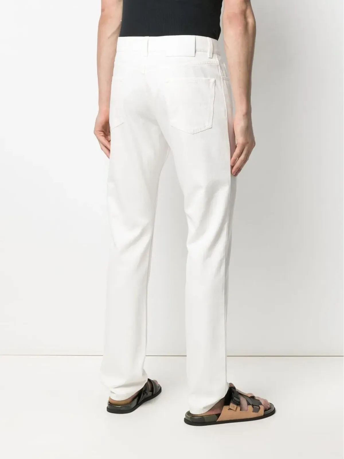 Ferragamo ストレートレッグ ロゴパッチ ジーンズ - 画像4
