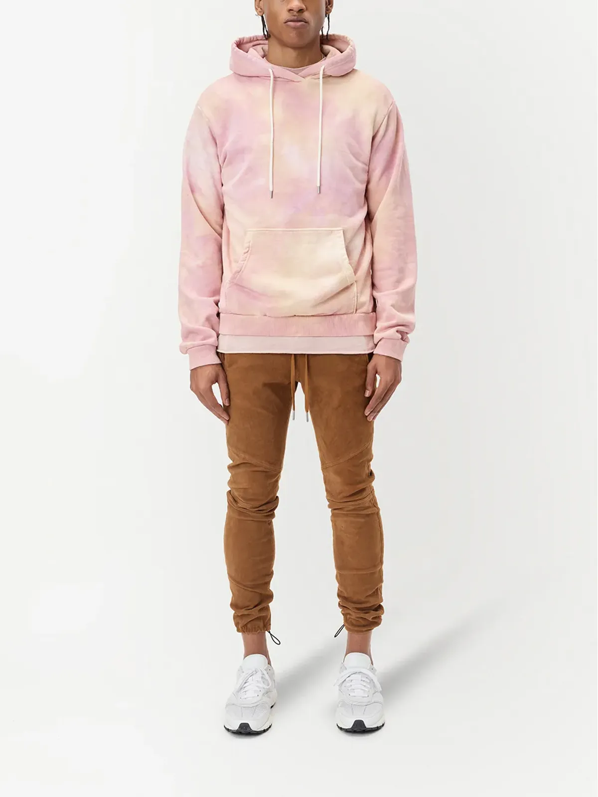 John Elliott ビーチタイダイ コットン フーディー - ピンク - 画像2