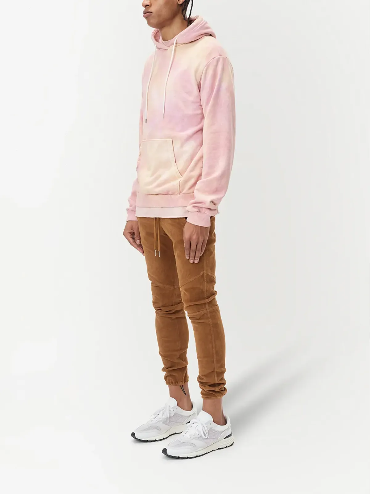 John Elliott ビーチタイダイ コットン フーディー - ピンク - 画像3