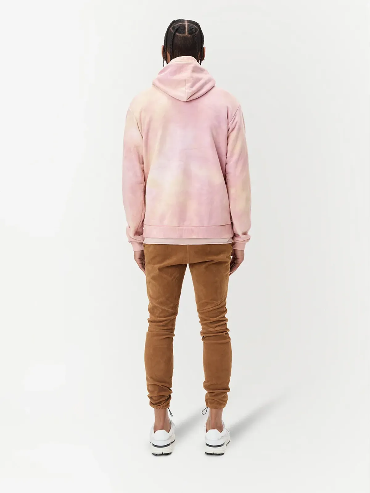 John Elliott ビーチタイダイ コットン フーディー - ピンク - 画像4
