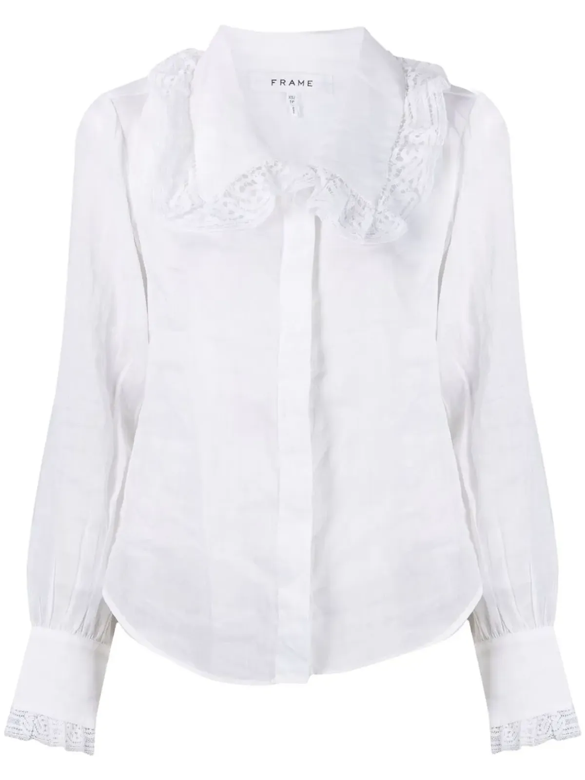 FRAME lace-detailed concealed shirt - 画像1