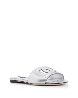 Dolce & Gabbana DG Millenials メタリックレザー サンダル - シルバー - サムネイル2