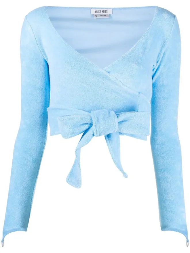 Maisie Wilen Maisie Wilen 編み地ラップクロップトップの商品画像