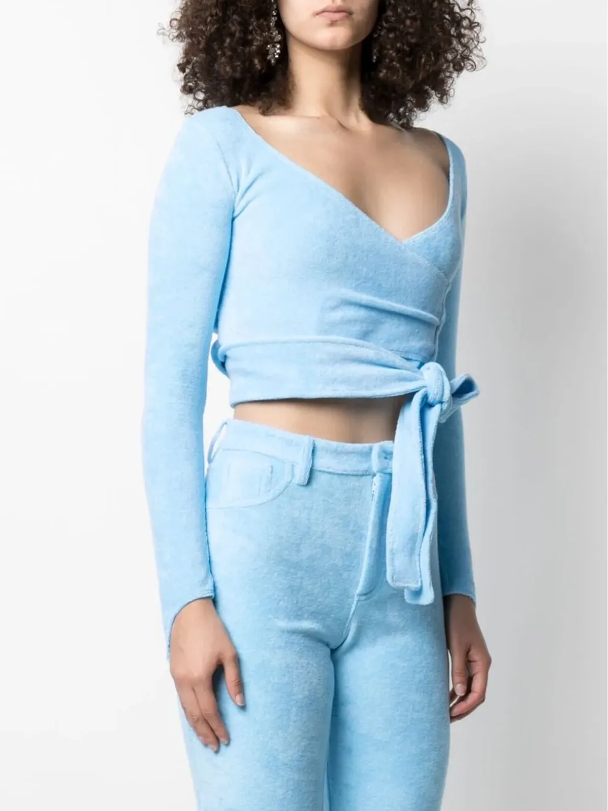 Maisie Wilen 編み地ラップクロップトップ - 画像3